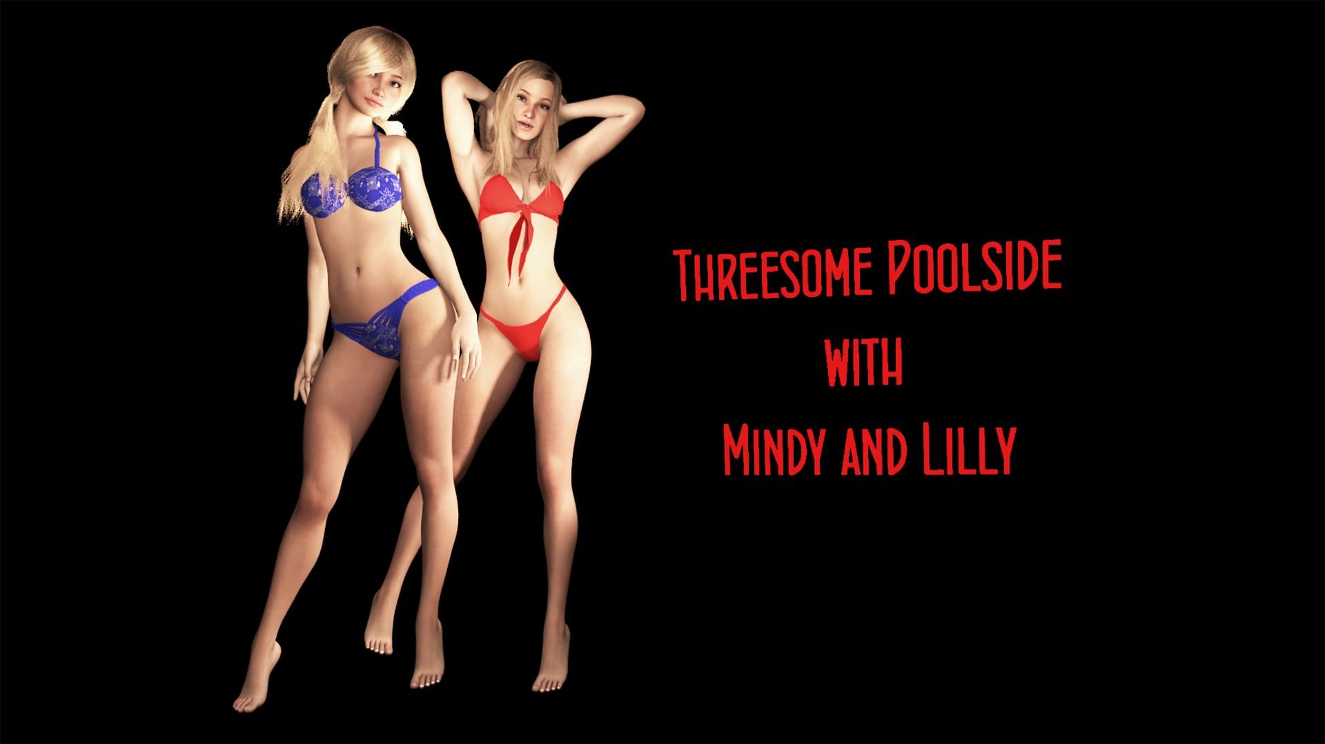 Threesome Poolside – Mindy and Lilly