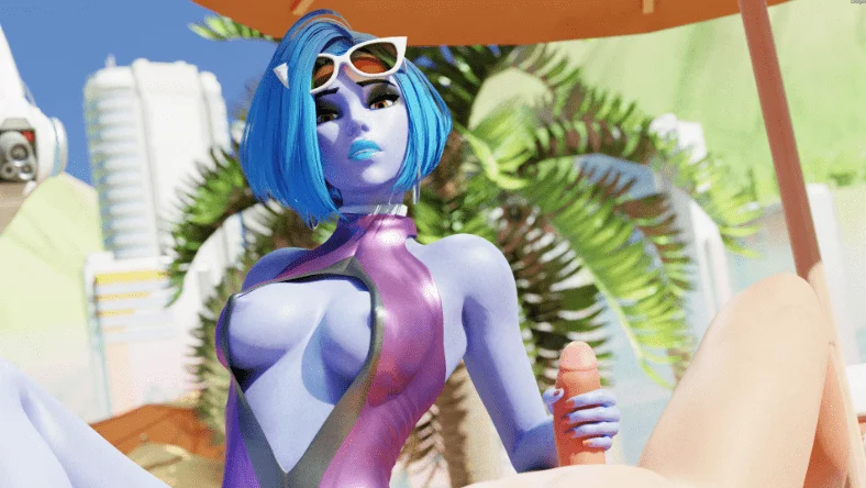 Widowmaker Beach VR Hentai video 5